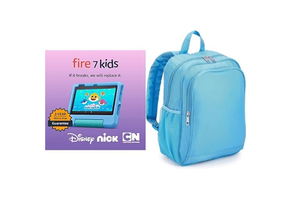 Fire 7 Kids Tablet Backpack Bundle
