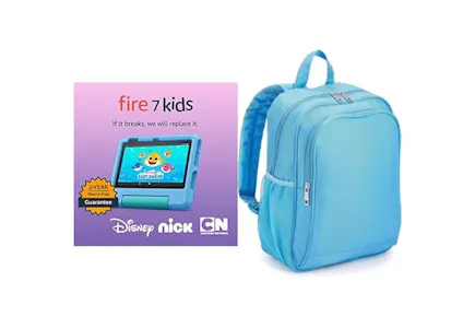 Fire 7 Kids Tablet Backpack Bundle