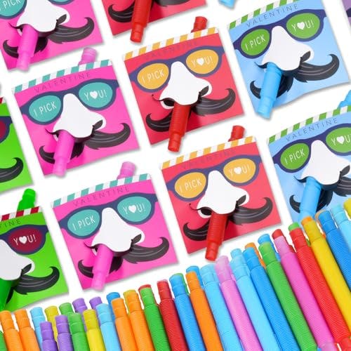 Valentine's Day Cards With Pop Tubes