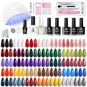 Gel Nail Polish Kit with UV Light