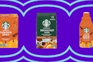 Starbucks collage of coffee product on KCL template