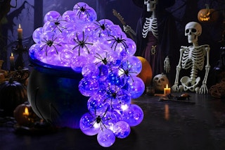 a bubbling cauldron on a table