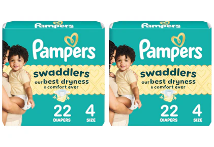 2 Pampers Swaddlers Diaper Packs