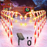 Christmas Candy Cane Lights 12-Pack