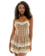 Juniors' Plaid Mini Dress