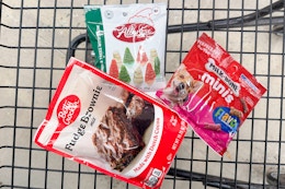 dollar tree groceries in shopping cart