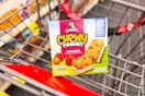 quaker chewy granola bars in a cart
