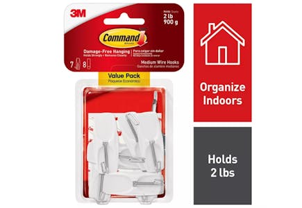 Command Medium Wire Hooks Set