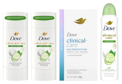 4 Dove Deodorants