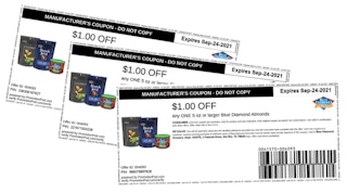 Free Blue Diamond coupons by mail