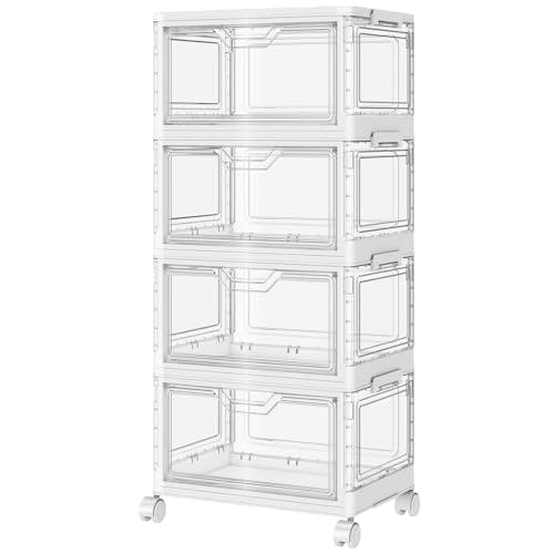 4-Tier Clear Storage Bins