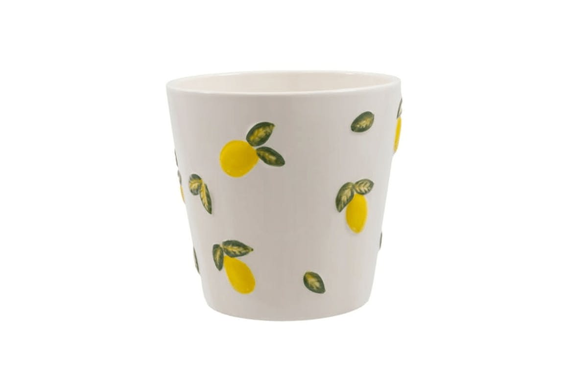 Mainstays Lemon Ceramic Planter
