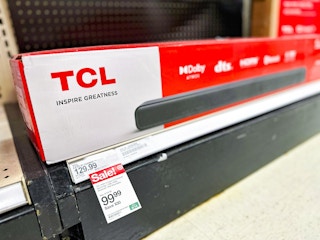tcl soundbar on target shelf