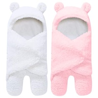 Sherpa Baby Swaddle Blanket 2-Pack