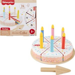 Fisher-Price Wood Pretend Play Cake Set