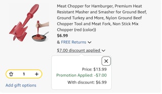 meat chopper Amazon receipt