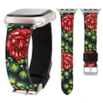 Floral Leather Apple Watch Band