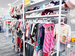 baby and toddler clearance up to 70% off on a shelf at target