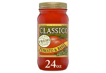6 Classico Pasta Sauce Jars