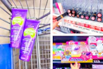 3 in store images taken at Walmart of hair products, cosmetics and toys 