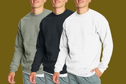 Hanes Crewneck Sweatshirts, As Low As $9.80 at Amazon card image