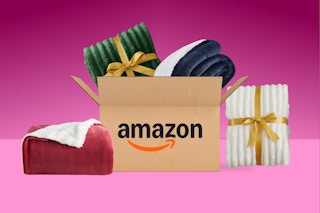 four throws in an amazon box