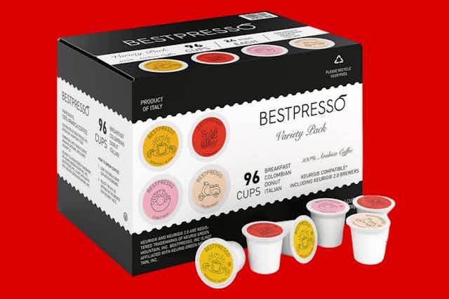 KCL Exclusive: 96-Count K-Cups, $32 Shipped at Bestpresso ($0.33 per Pod) card image