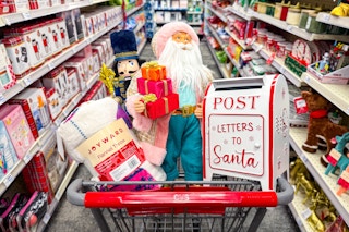 cvs joyward holiday items in a cart
