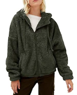 Women's Fuzzy Sherpa Fleece Jacket