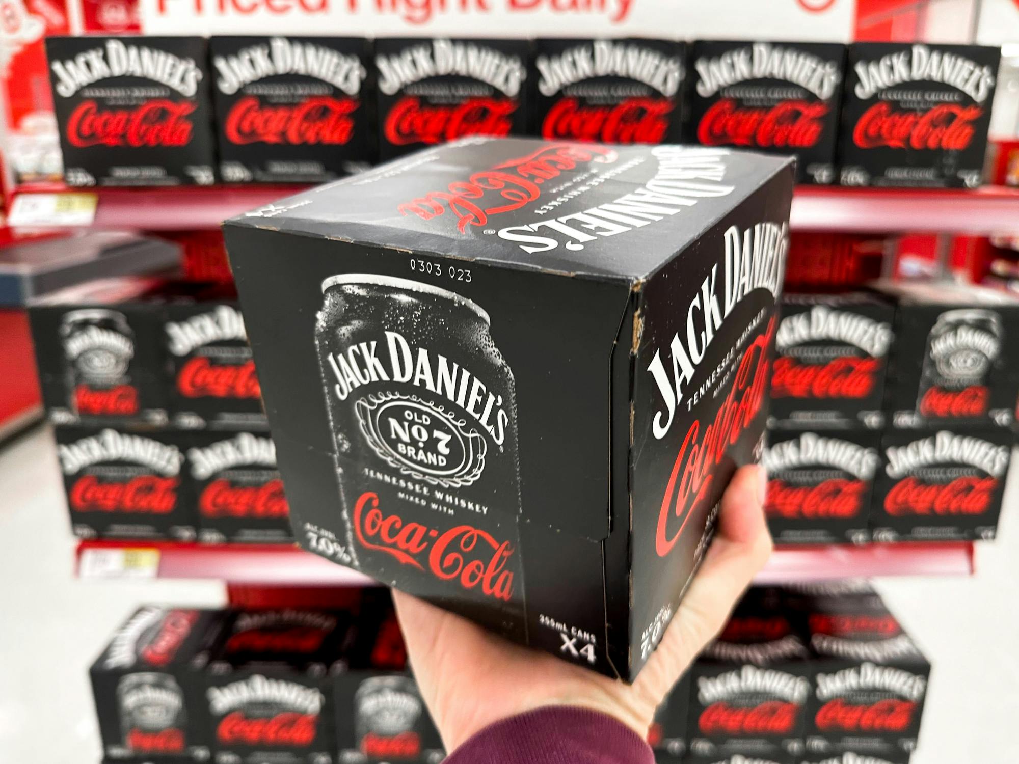 Jack Daniel's & Coke Zero 4pk 355ml Can 7% ABV