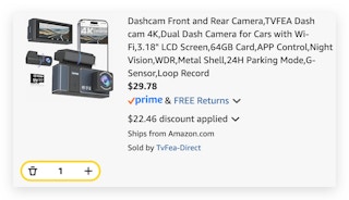 Dashcam Front and Rear Camera