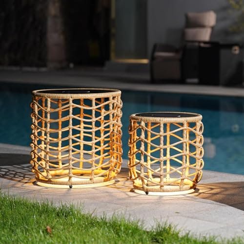 Boho Solar Nesting Tables