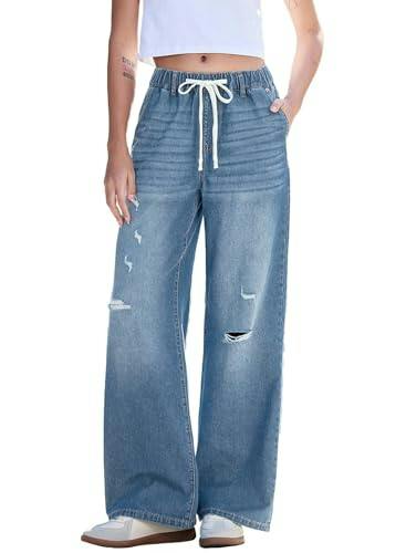 Dokotoo Women's Wide Leg Jeans
