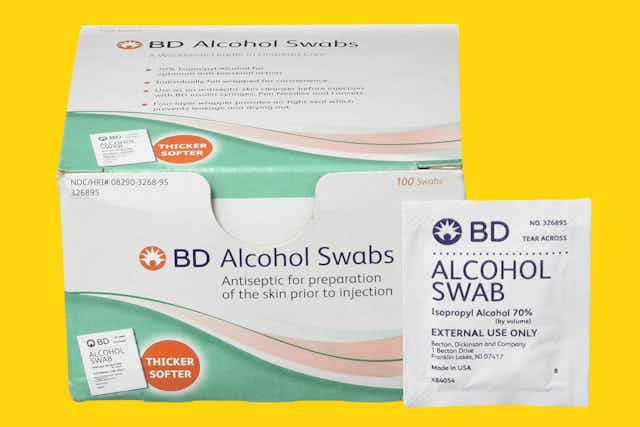 Get 100 Alcohol Swabs for as Low as $2.07 on Amazon card image