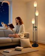 LED Floor Lamp with Shelf