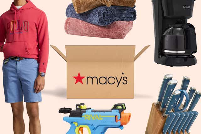 Macy's Clearance Finds: $11 Nerf Gun and $61 Hampton Forge Cutlery Set card image