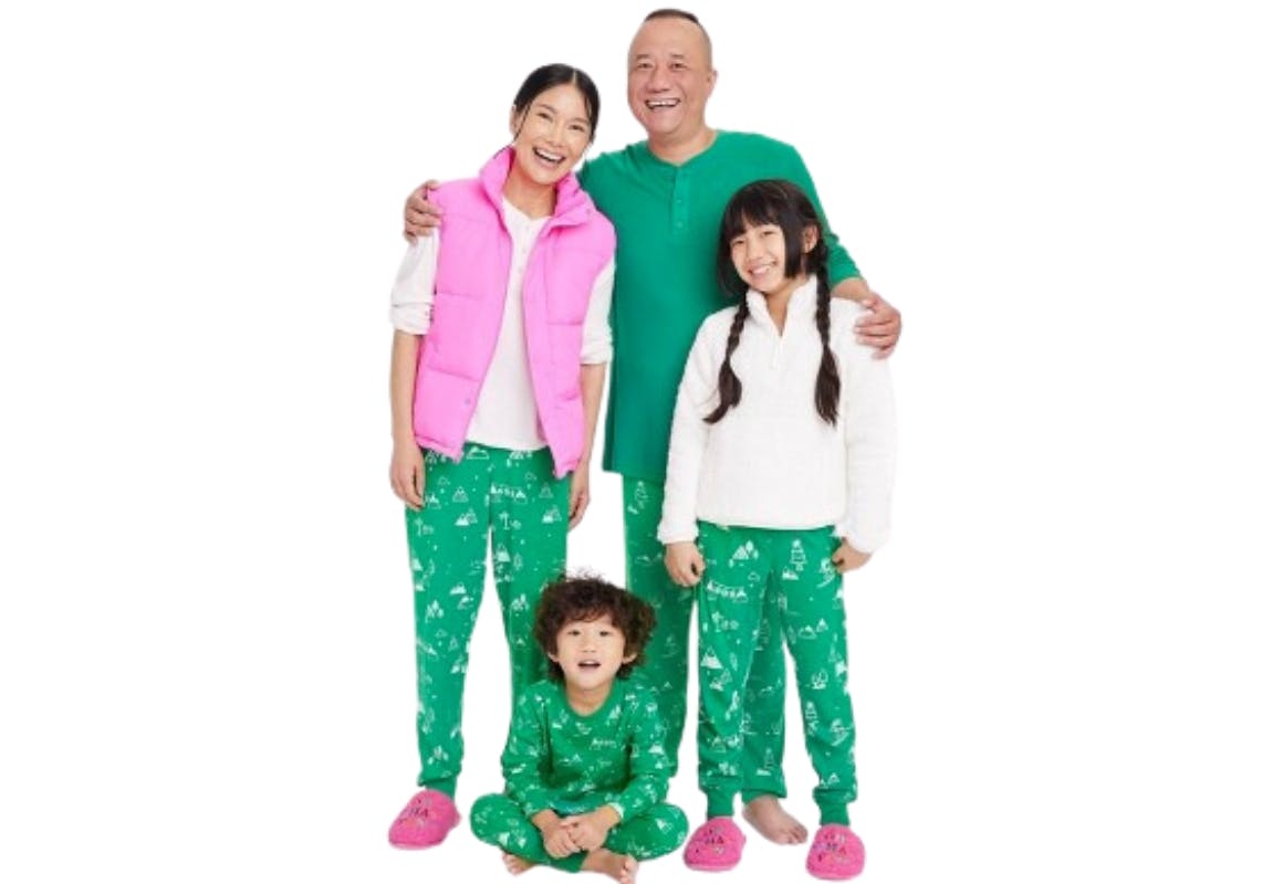 Santa Ski Scene Pajamas