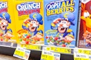 cap'n crunch cereals on shelf at dollar general