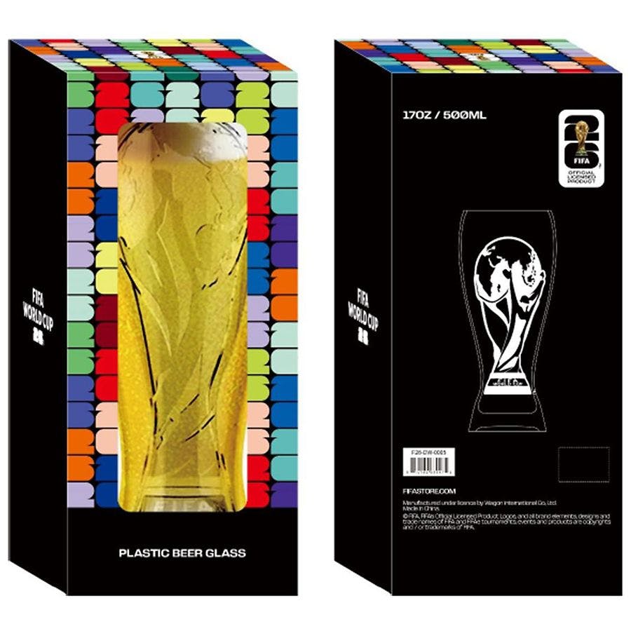 2 FIFA World Cup Plastic Beer Glasses