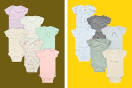 Baby Must-Haves for Less: 6-Pack of Gerber Bodysuits at Walmart for $10.49 card image