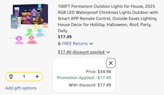 lights Amazon receipt