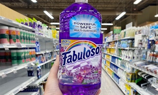 A bottle of Fabuloso cleaner