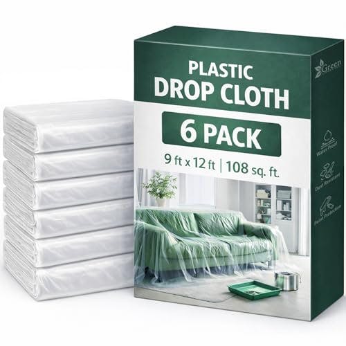 Plastic Drop Cloths 6-Pack