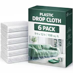 Plastic Drop Cloths 6-Pack