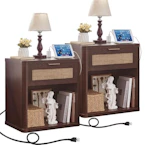 Rattan Nightstand Set