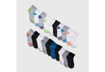 Hanes Kids' Ankle Socks Set