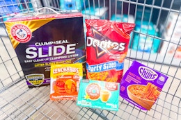 groceries in walmart shopping cart