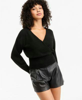 Women's Sculpted Surplice Sweater