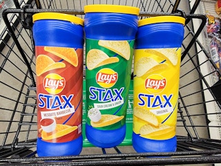 lays stax in a cart
