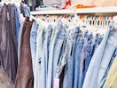 target women's jeans sitting on a rack